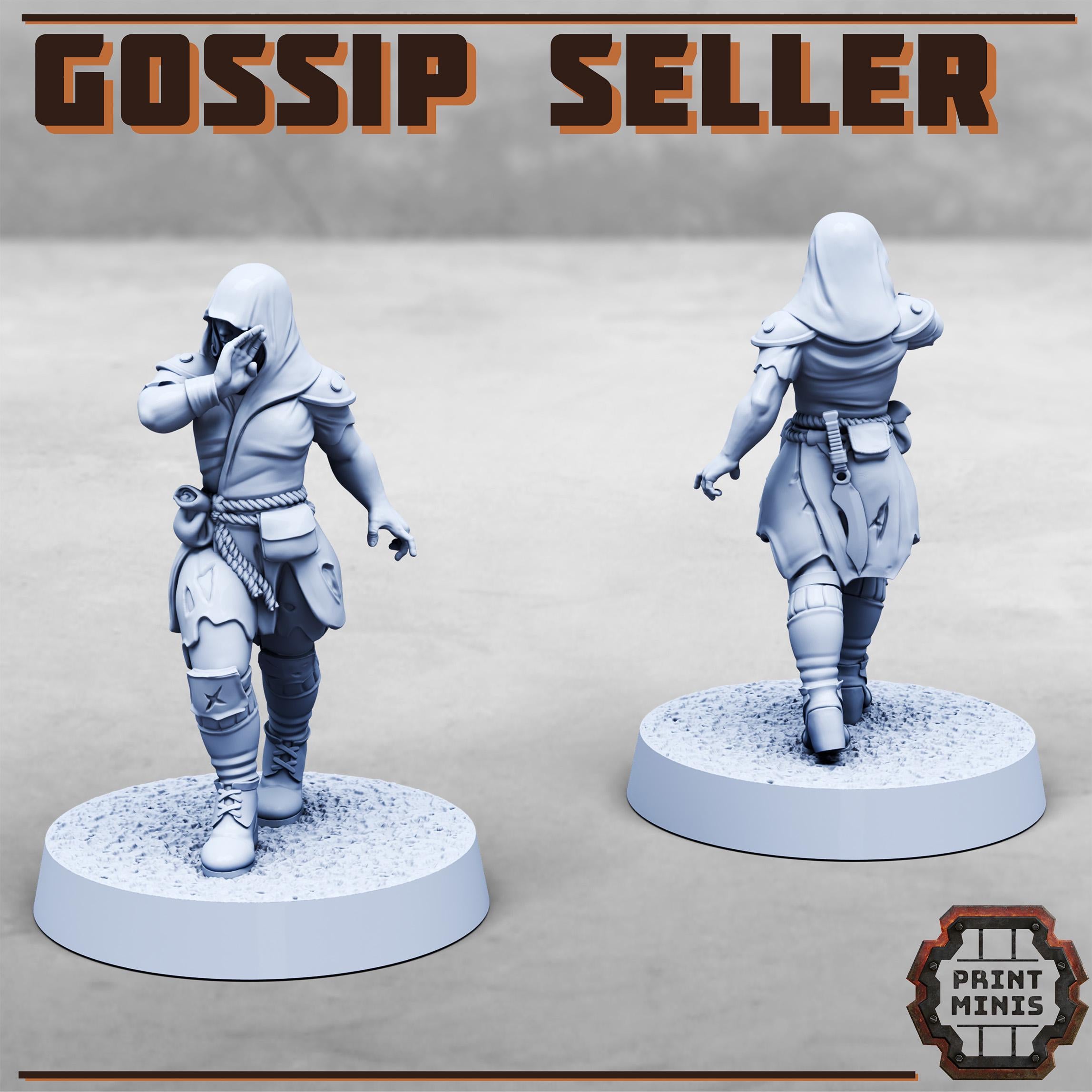 Image of the set of Stack City - Gossip Seller - by Seaside Crow
