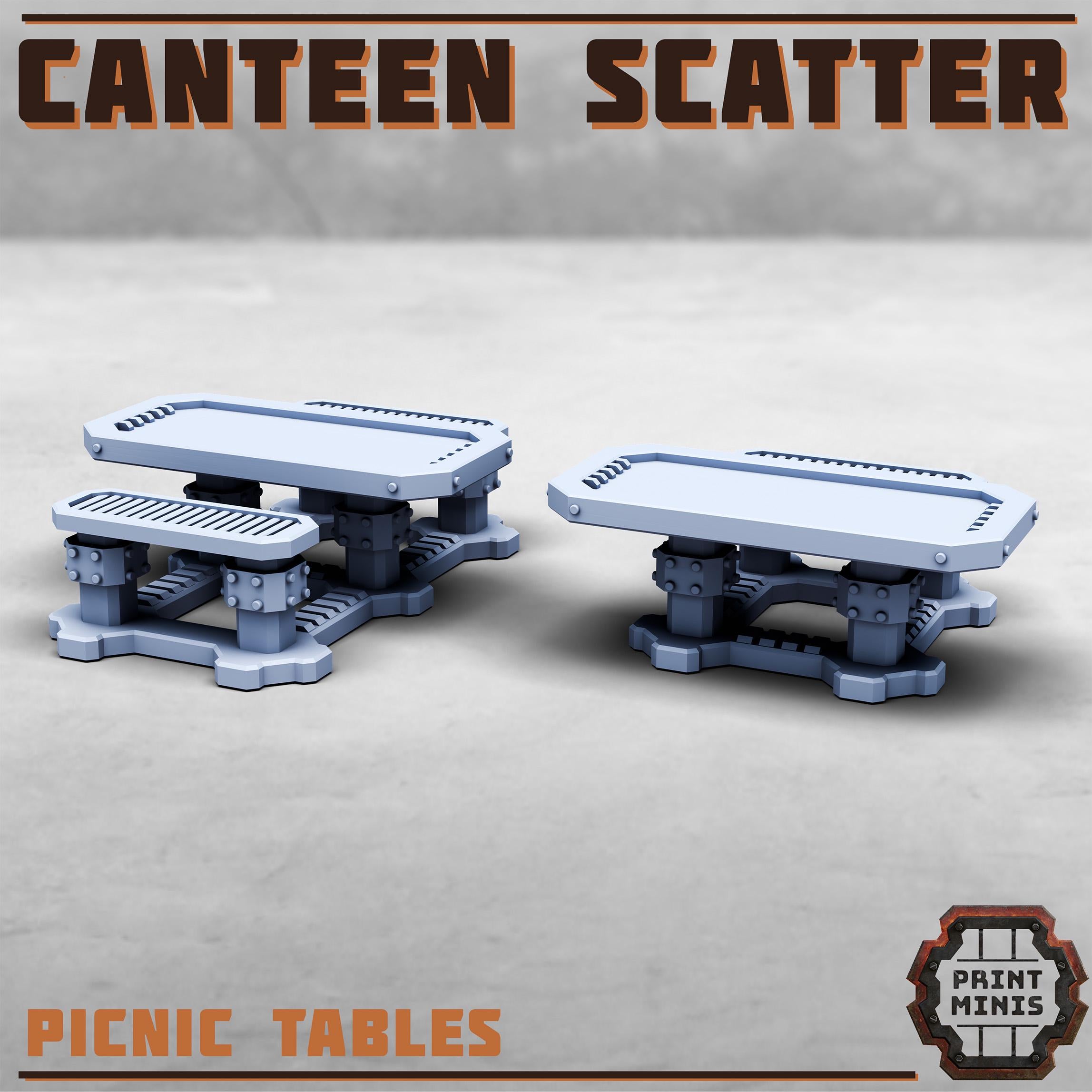 Image of the set of Stack City - Canteen Scatter Terrain - by Seaside Crow