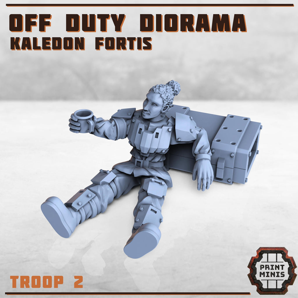 Image of the set of Kaledon Fortis - Off Duty Diorama - by Seaside Crow