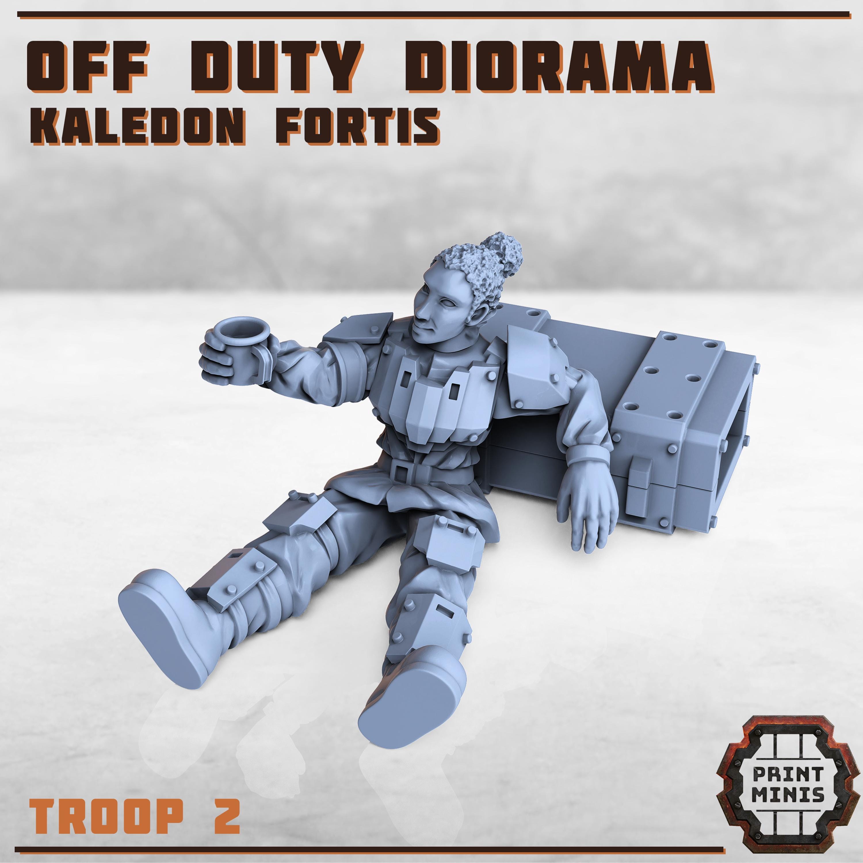 Image of the set of Kaledon Fortis - Off Duty Diorama - by Seaside Crow