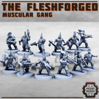 Image of the set of Fleshforged Gang - x12 Gangers - by Seaside Crow