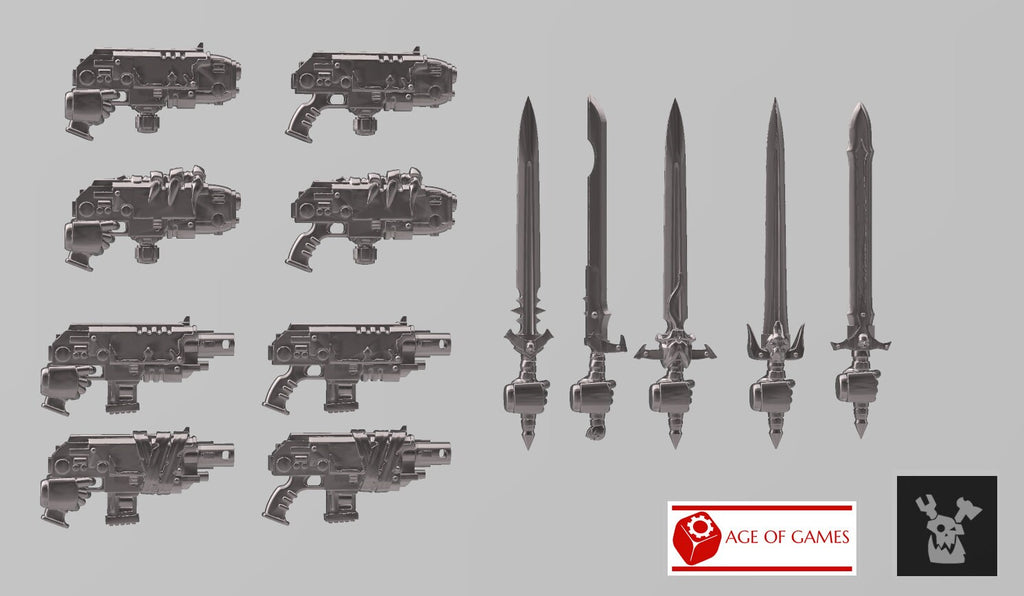 Image of the set of Indivisible Legion - 5x Indivisible Legion Dismember Weapons - by Seaside Crow
