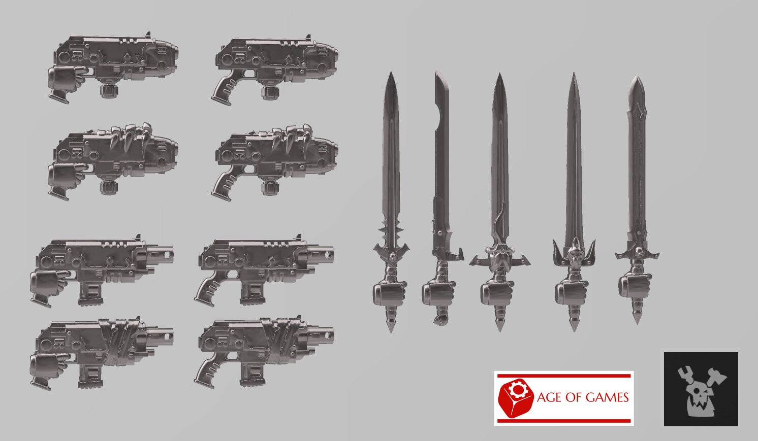 Image of the set of Indivisible Legion - 5x Indivisible Legion Dismember Weapons - by Seaside Crow
