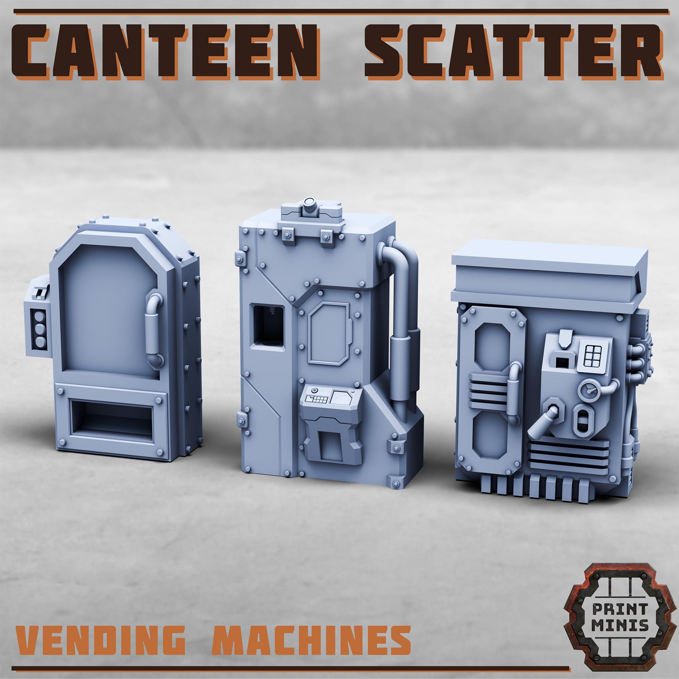 Image of the set of Stack City - Canteen Scatter Terrain - by Seaside Crow