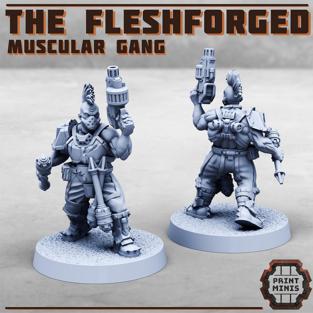 Image of the set of Fleshforged Gang - x12 Gangers - by Seaside Crow
