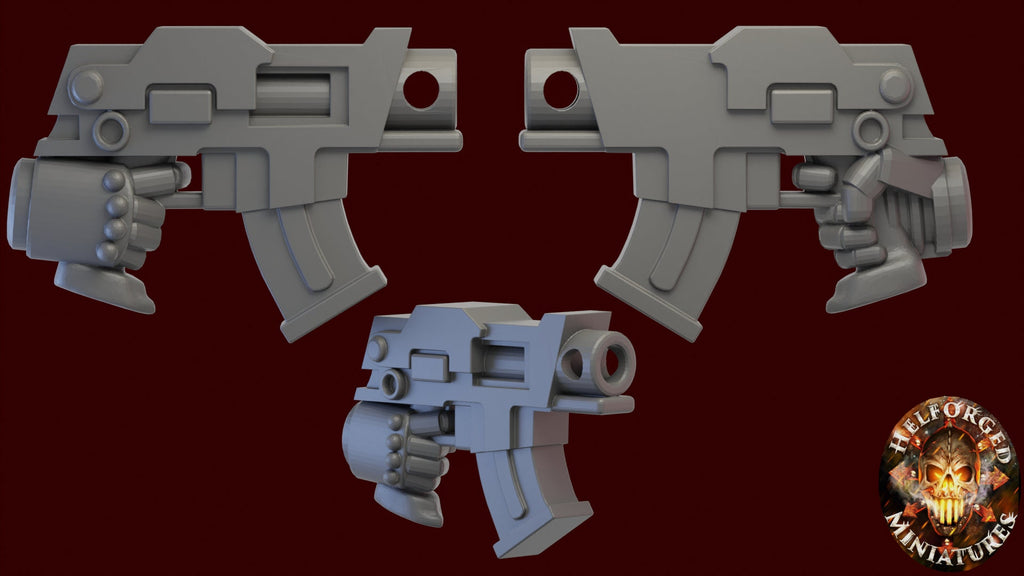 Image of the set of Heresy Bits - 5x Umbra Bolt Pistols - by Seaside Crow