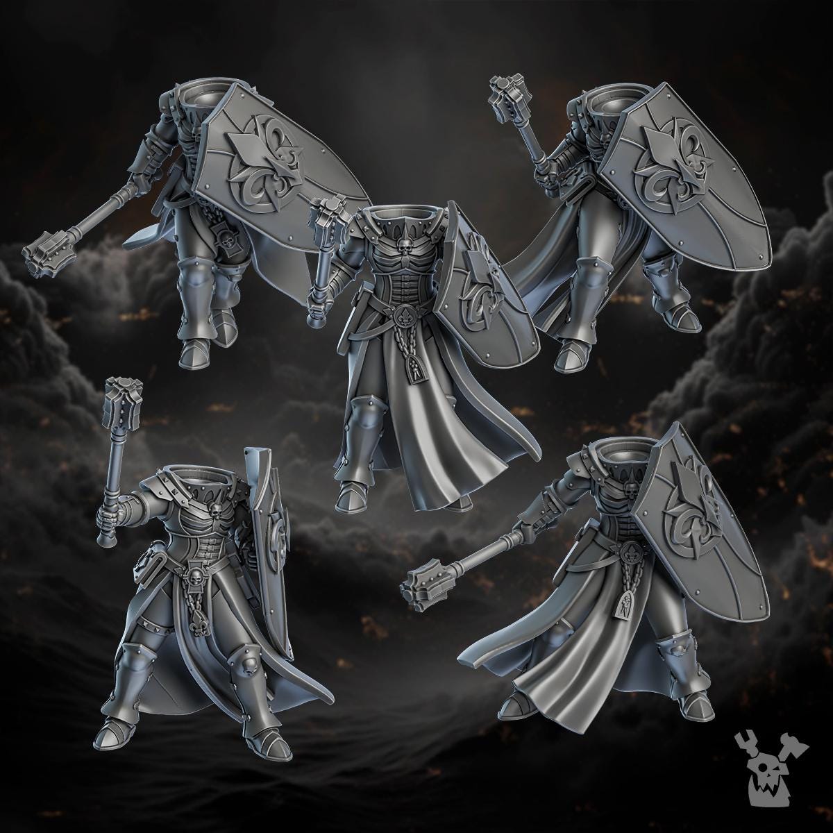 Image of the set of Battle Sisters - 5x Sisters of Redemption (Pre-Assembled) - by Seaside Crow