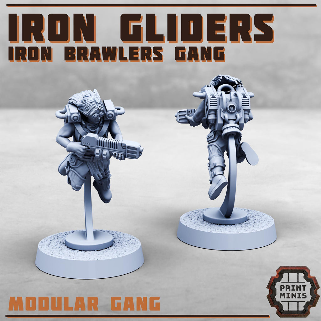 Image of the set of Iron Brawlers - x8 Iron Gliders - by Seaside Crow
