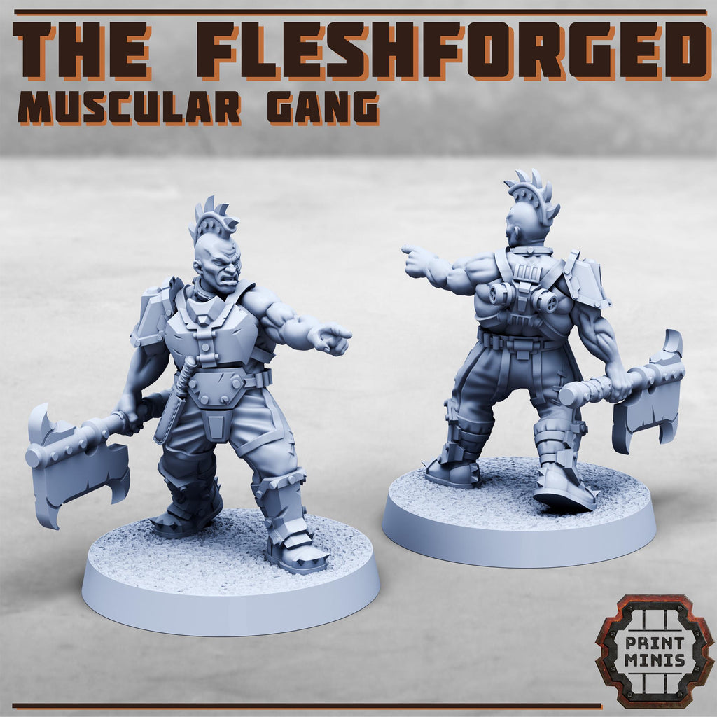 Image of the set of Fleshforged Gang - x12 Gangers - by Seaside Crow