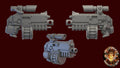 Image of the set of Heresy Bits - 5x Taktikos Boltguns - by Seaside Crow