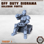 Image of the set of Kaledon Fortis - Off Duty Diorama - by Seaside Crow
