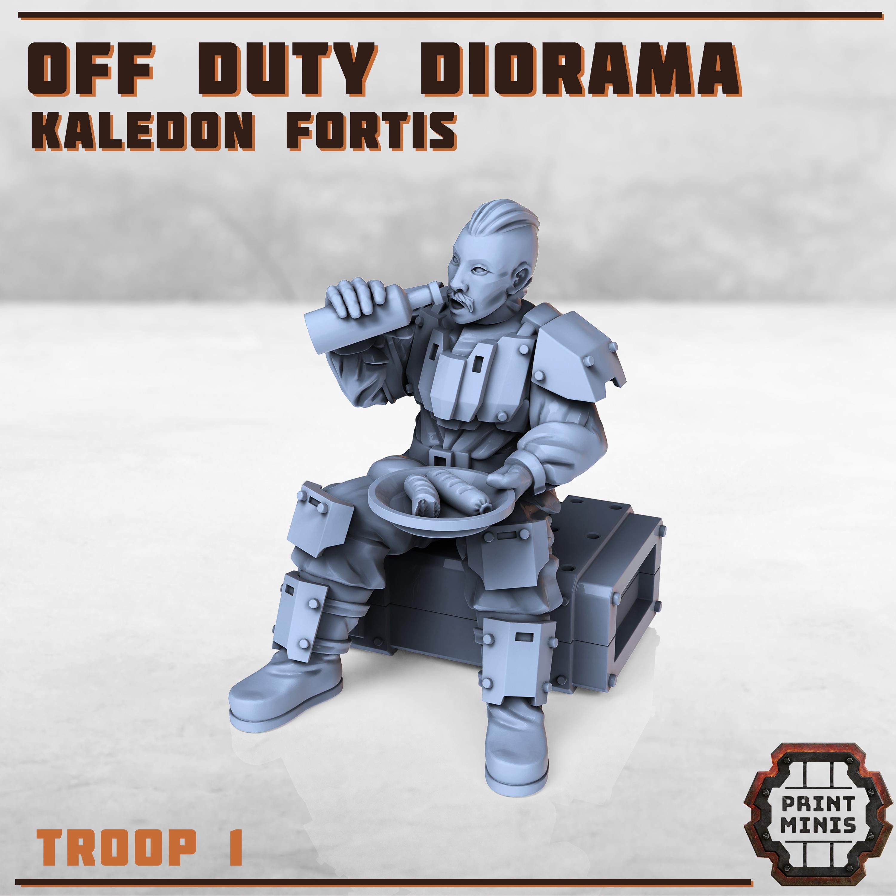 Image of the set of Kaledon Fortis - Off Duty Diorama - by Seaside Crow