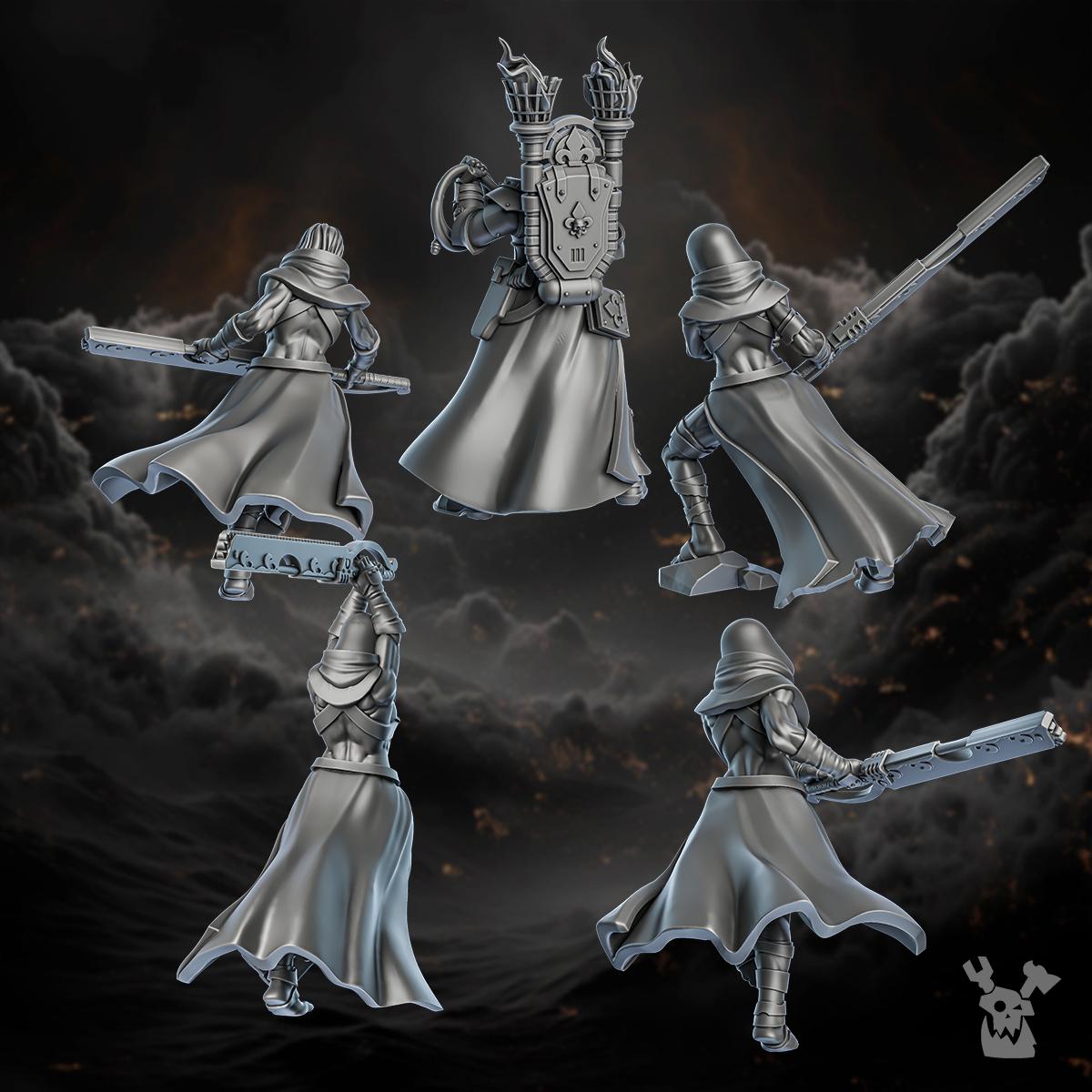 Image of the set of Battle Sisters - 5x Redeemer Sisters - by Seaside Crow