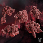 Image of the set of Crimson Wings - x5 Broken Wings Casualties - by Seaside Crow