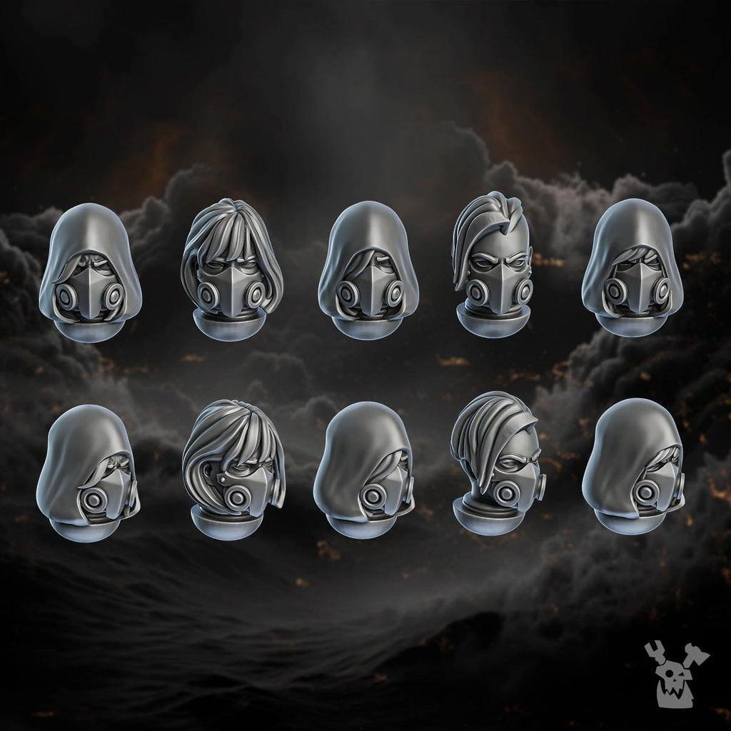 Image of the set of Battle Sisters - 5x Jet Pack Retribution Angels (Pre-Assembled) - by Seaside Crow