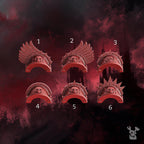 Image of the set of Crimson Wings - 5x Shoulder Pads - by Seaside Crow