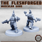 Image of the set of Fleshforged Gang - x12 Gangers - by Seaside Crow