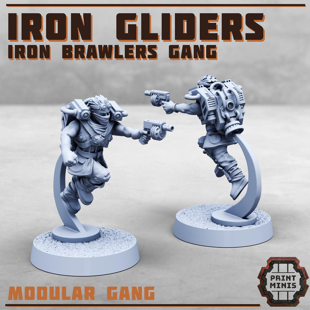Image of the set of Iron Brawlers - x8 Iron Gliders - by Seaside Crow