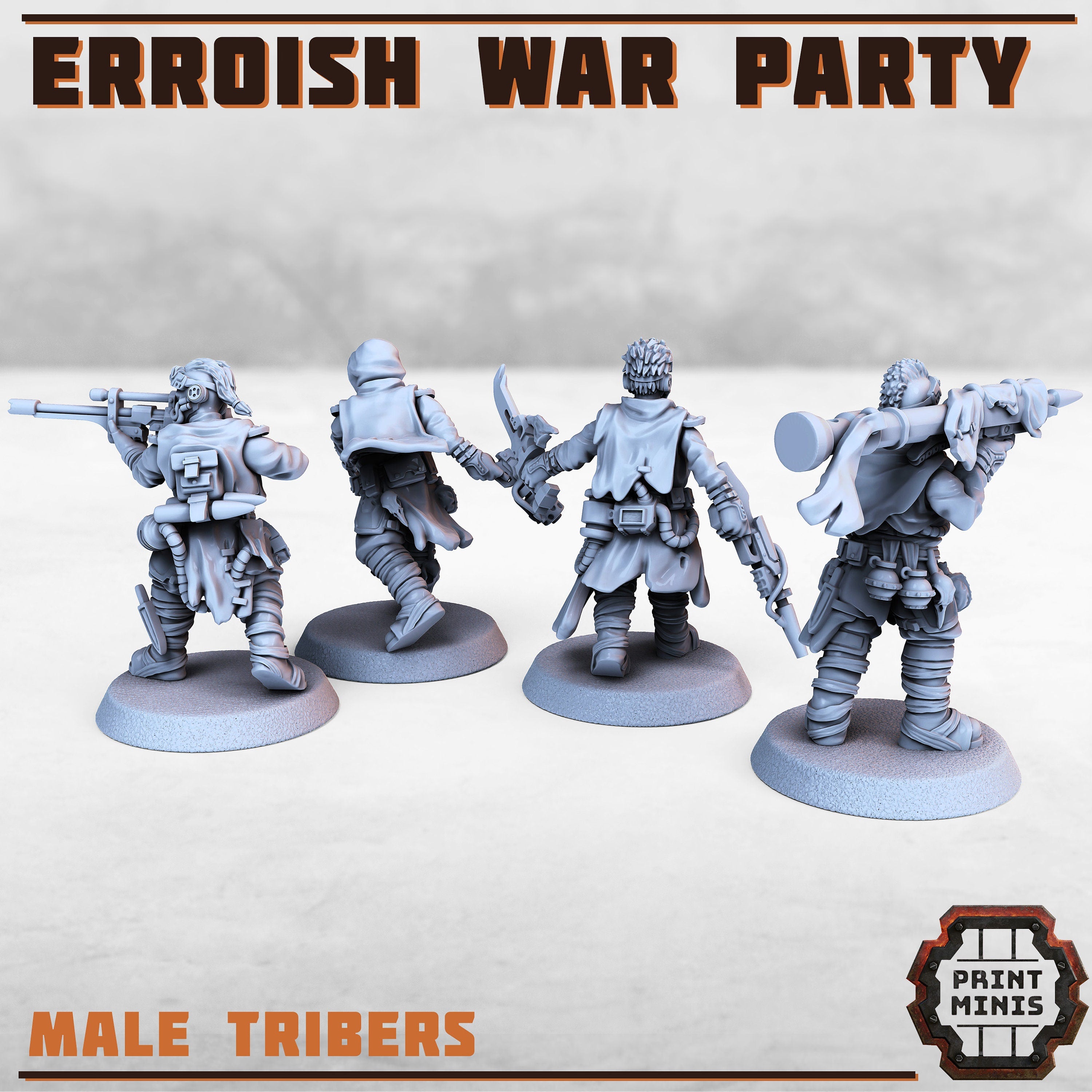 Image of the set of Erroish - x7 Wasteland Tribe War Party - by Seaside Crow