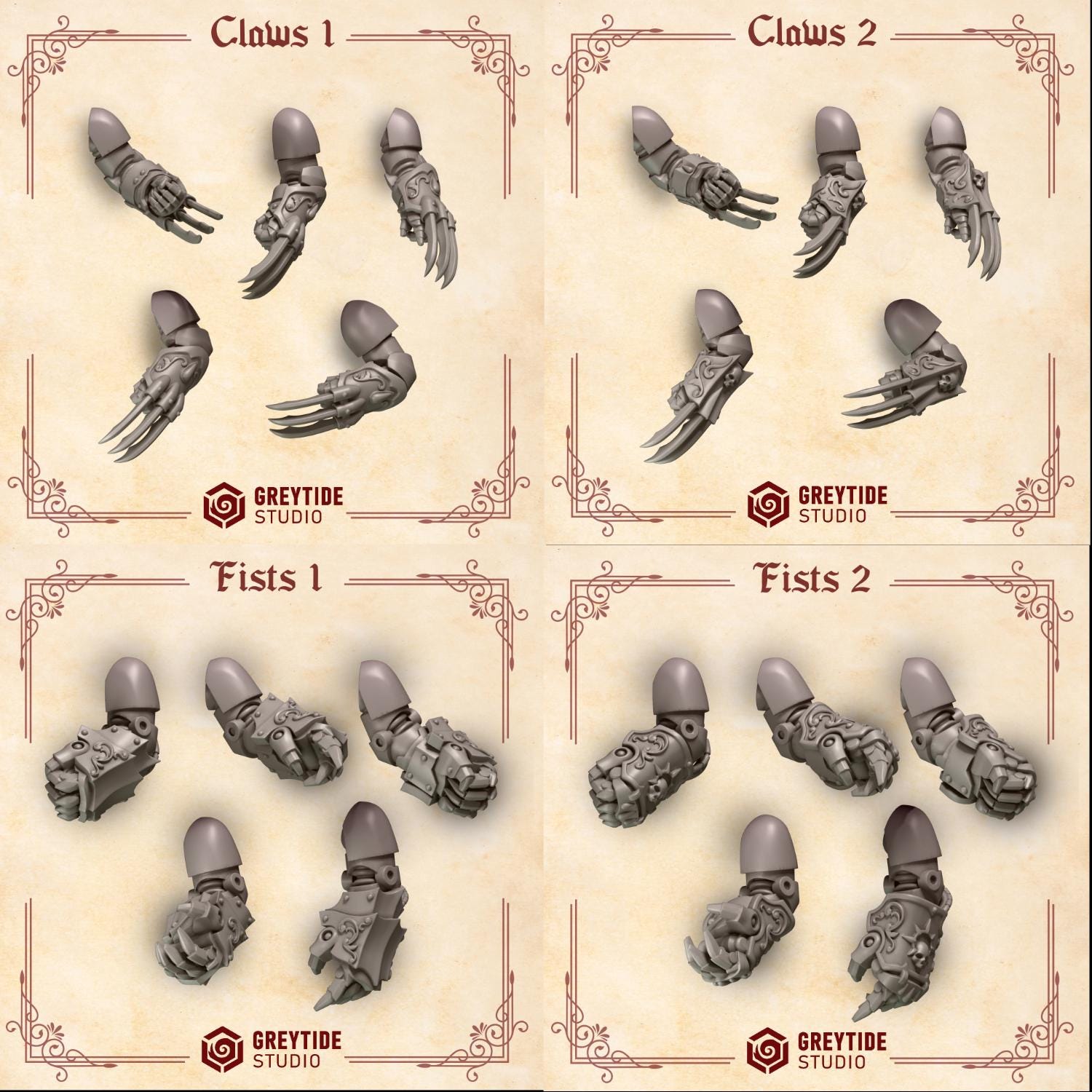 Crimson Lords - 5x Power Fists / Claws