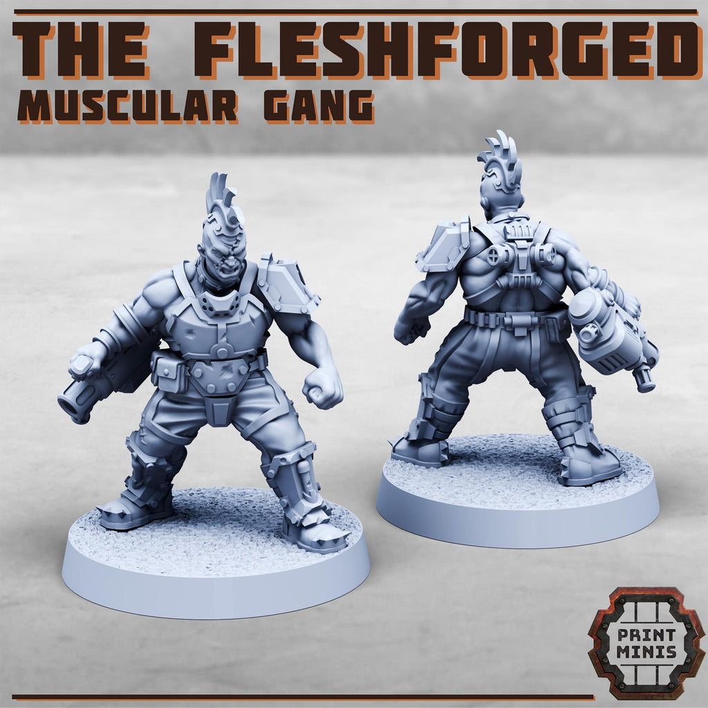 Image of the set of Fleshforged Gang - x12 Gangers - by Seaside Crow