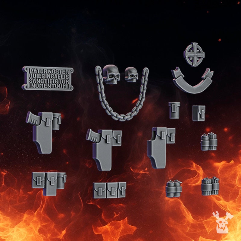 Image of the set of Aeternum Marines - Decor Bits (x16!) - by Seaside Crow