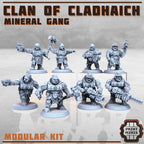 Image of the set of Clan of Cladhaich - x8 Mineral Gangers - by Seaside Crow