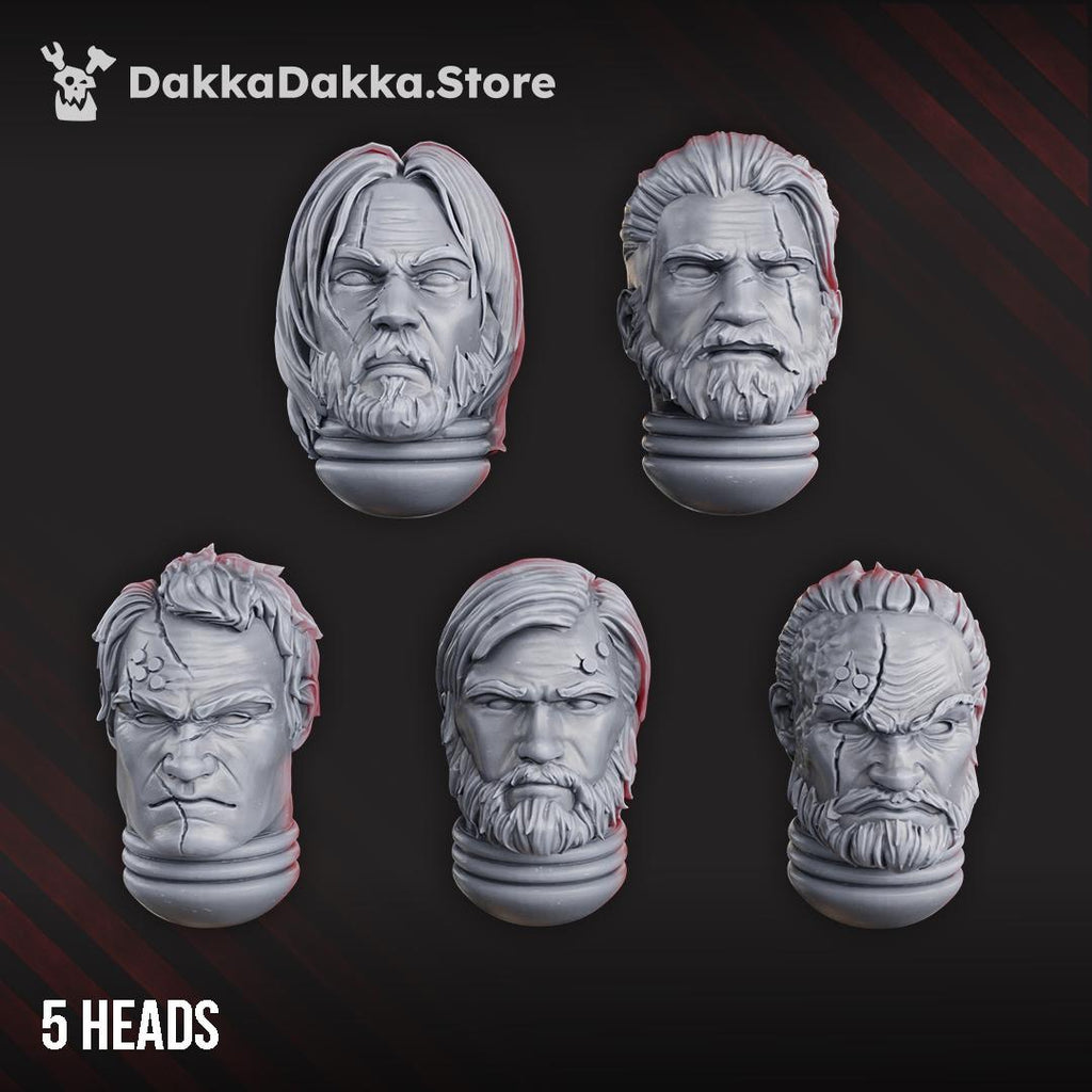 Image of the set of Heroic Heads - 5x Heads - by Seaside Crow