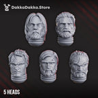 Image of the set of Heroic Heads - 5x Heads - by Seaside Crow