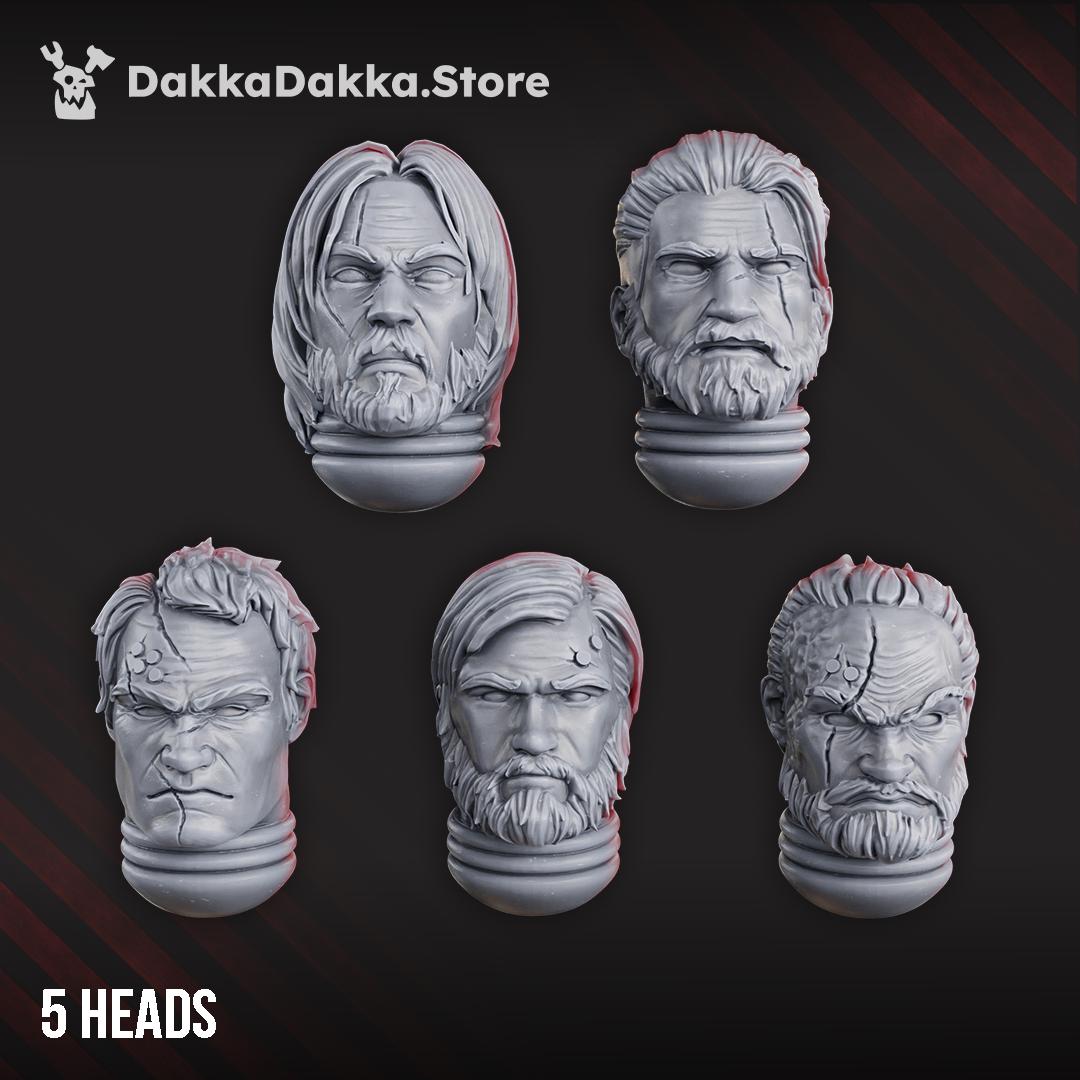 Image of the set of Heroic Heads - 5x Heads - by Seaside Crow