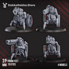 Image of the set of Machine Cult - 3x Destroyer Mechtaurs (Pre-Assembled) - by Seaside Crow