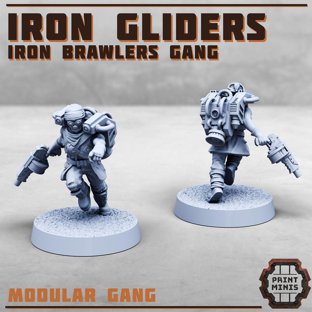 Image of the set of Iron Brawlers - x8 Iron Gliders - by Seaside Crow