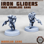 Image of the set of Iron Brawlers - x8 Iron Gliders - by Seaside Crow