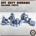 Image of the set of Kaledon Fortis - Off Duty Diorama - by Seaside Crow