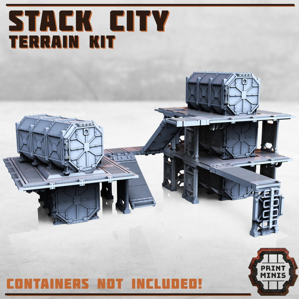Image of the set of Stack City - Platforms Terrain Set - by Seaside Crow