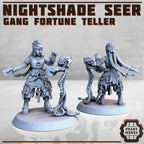 Image of the set of Bitter Nightshades - Fortune Teller Seer (+Scryer Skull) - by Seaside Crow