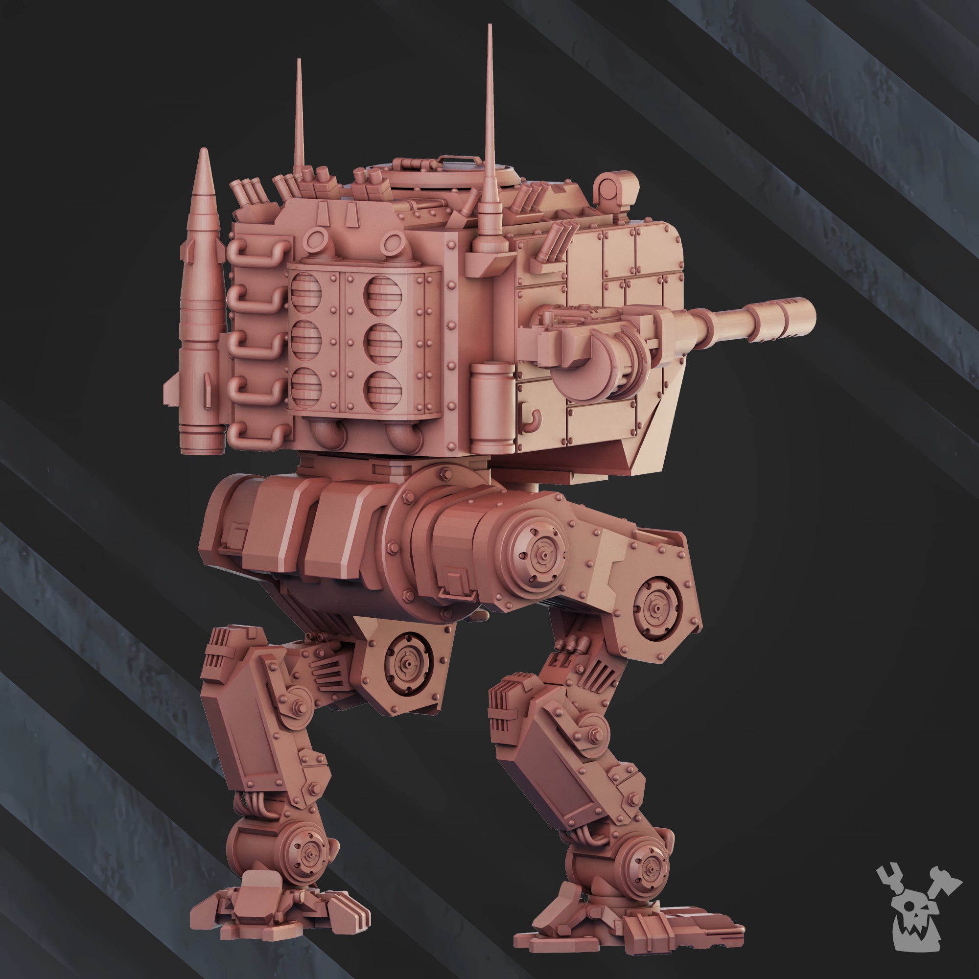 Image of the set of Imperial Guard - Heavy Stomper Mech PB-180 - by Seaside Crow