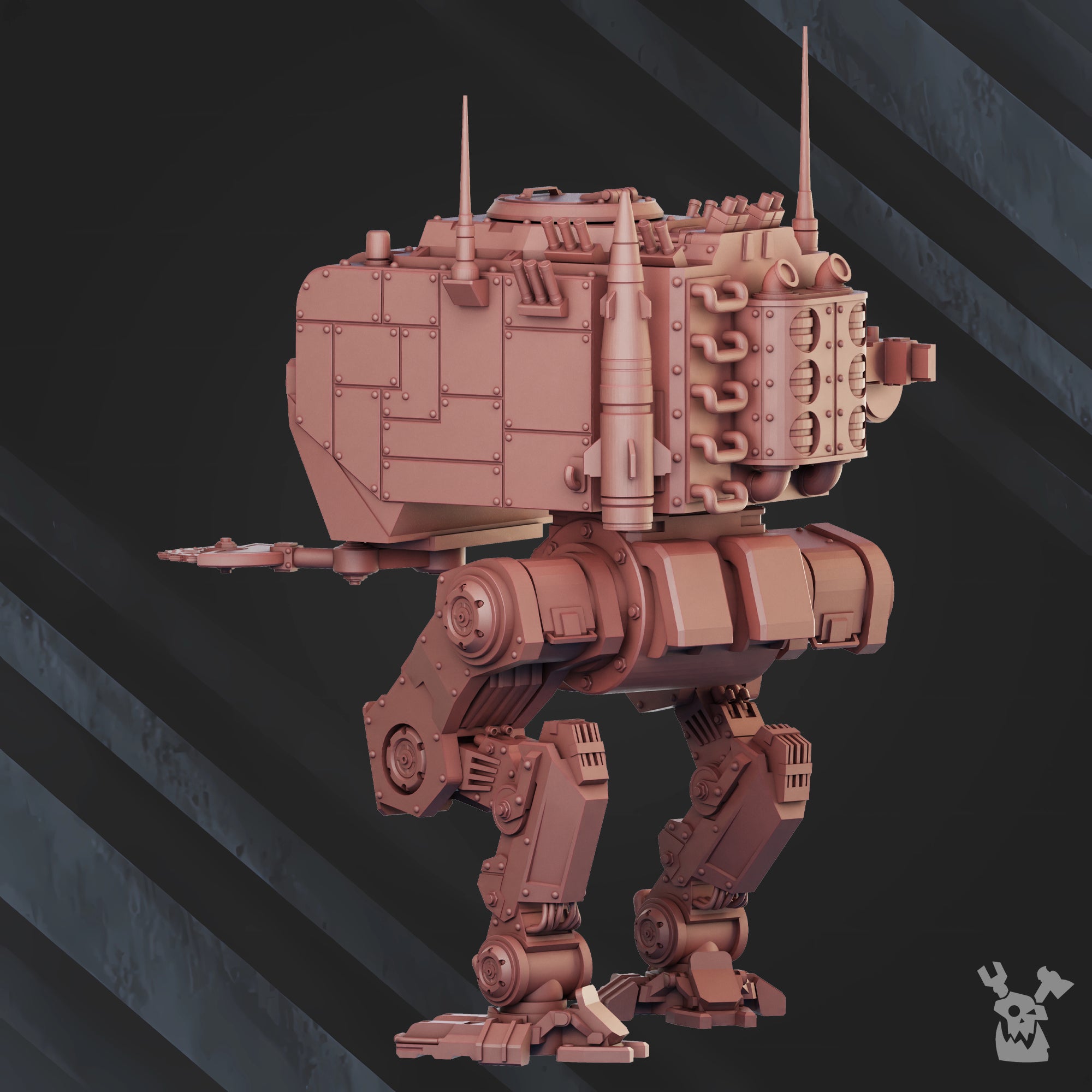 Image of the set of Imperial Guard - Heavy Stomper Mech PB-180 - by Seaside Crow