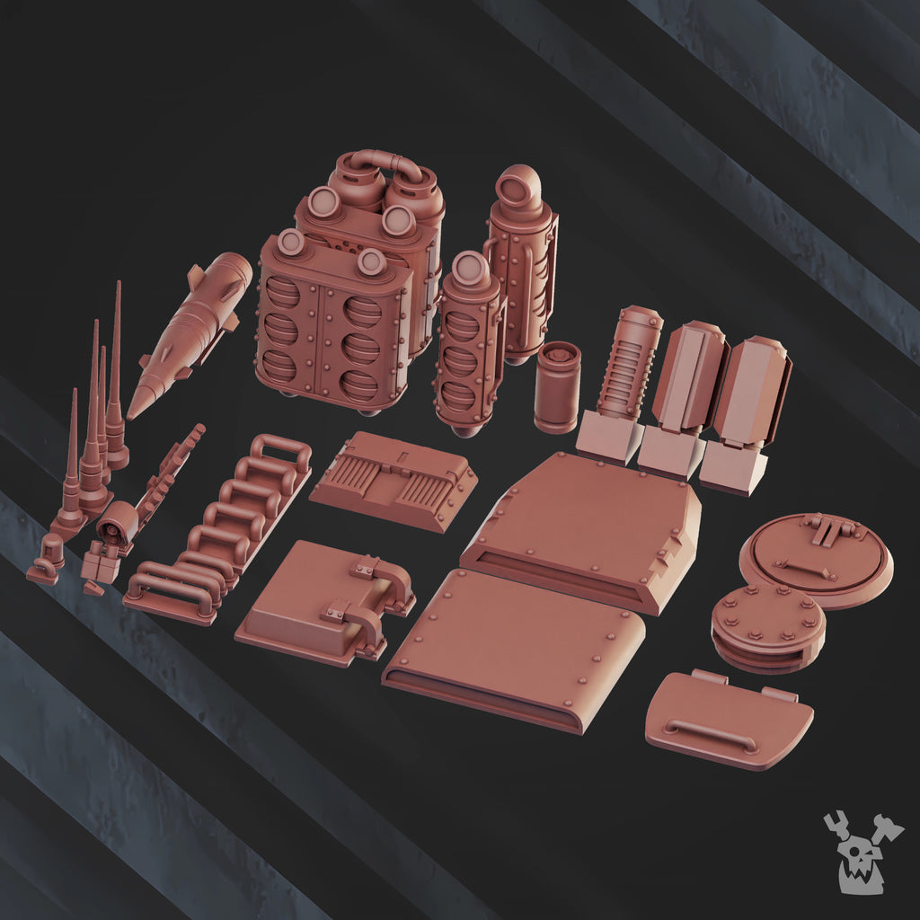 Image of the set of Imperial Guard - Heavy Stomper Mech PB-180 - by Seaside Crow