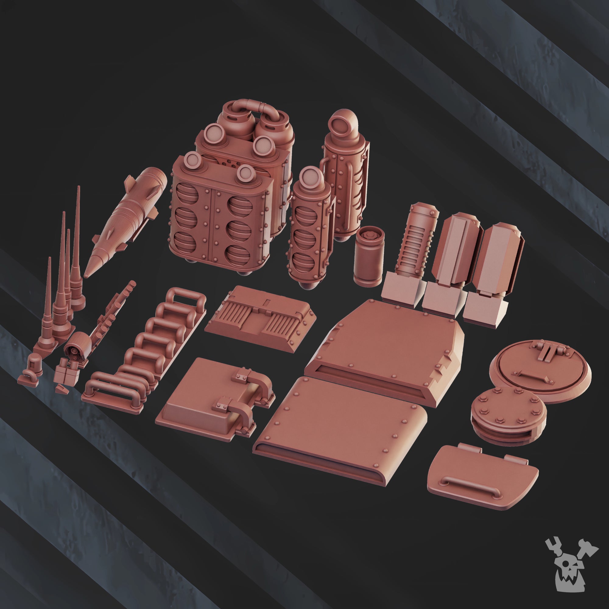 Image of the set of Imperial Guard - Heavy Stomper Mech PB-180 - by Seaside Crow