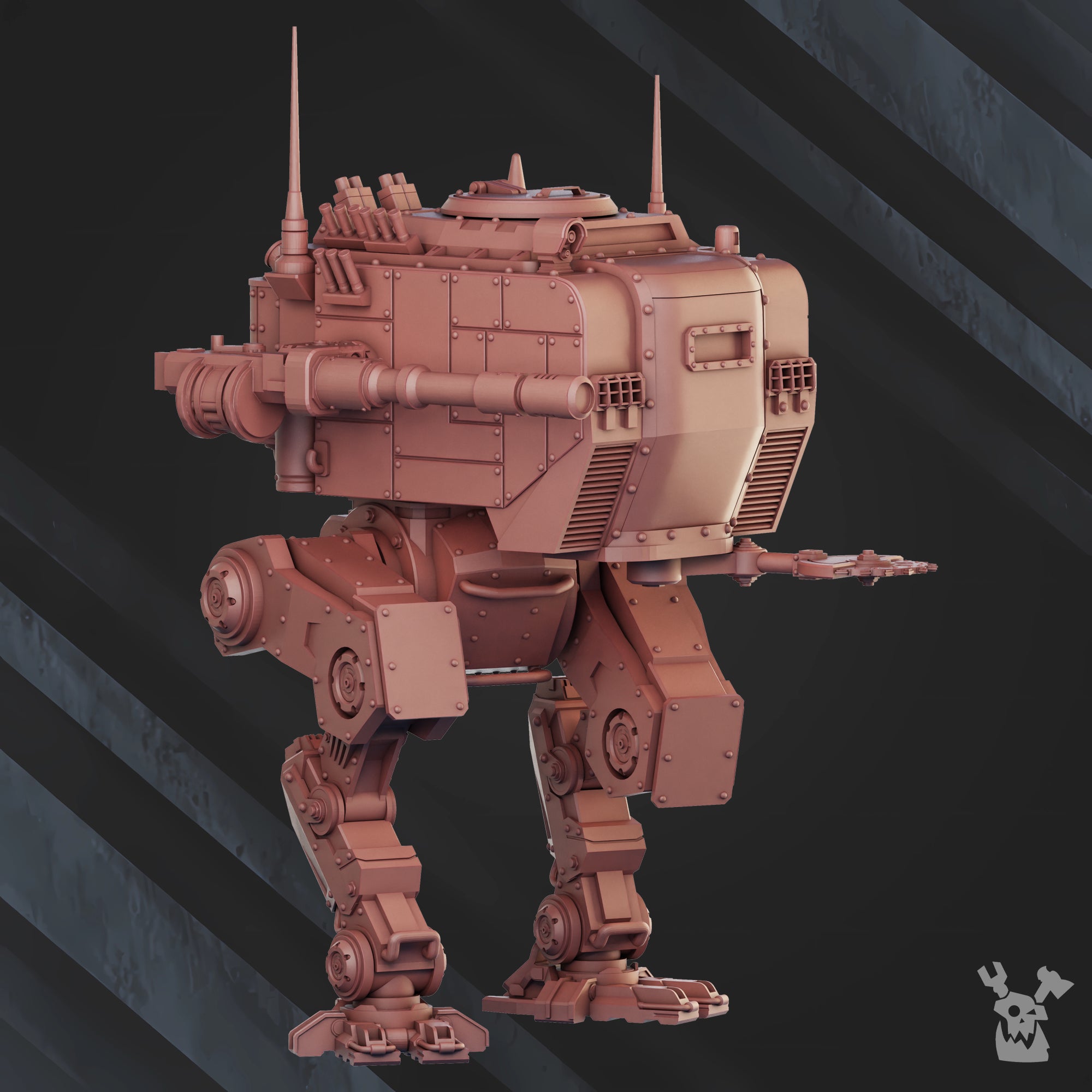 Image of the set of Imperial Guard - Heavy Stomper Mech PB-180 - by Seaside Crow