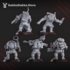 Image of the set of Blak Orks Mob - by Seaside Crow