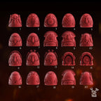Image of the set of Celestial Blades - 5x Shoulder Pads - by Seaside Crow