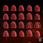 Image of the set of Celestial Blades - 5x Shoulder Pads - by Seaside Crow