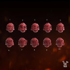 Image of the set of Fire Preachers - 5x Helmets - by Seaside Crow