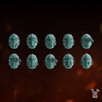 Image of the set of Lunar Knights - 5x Helmets - by Seaside Crow